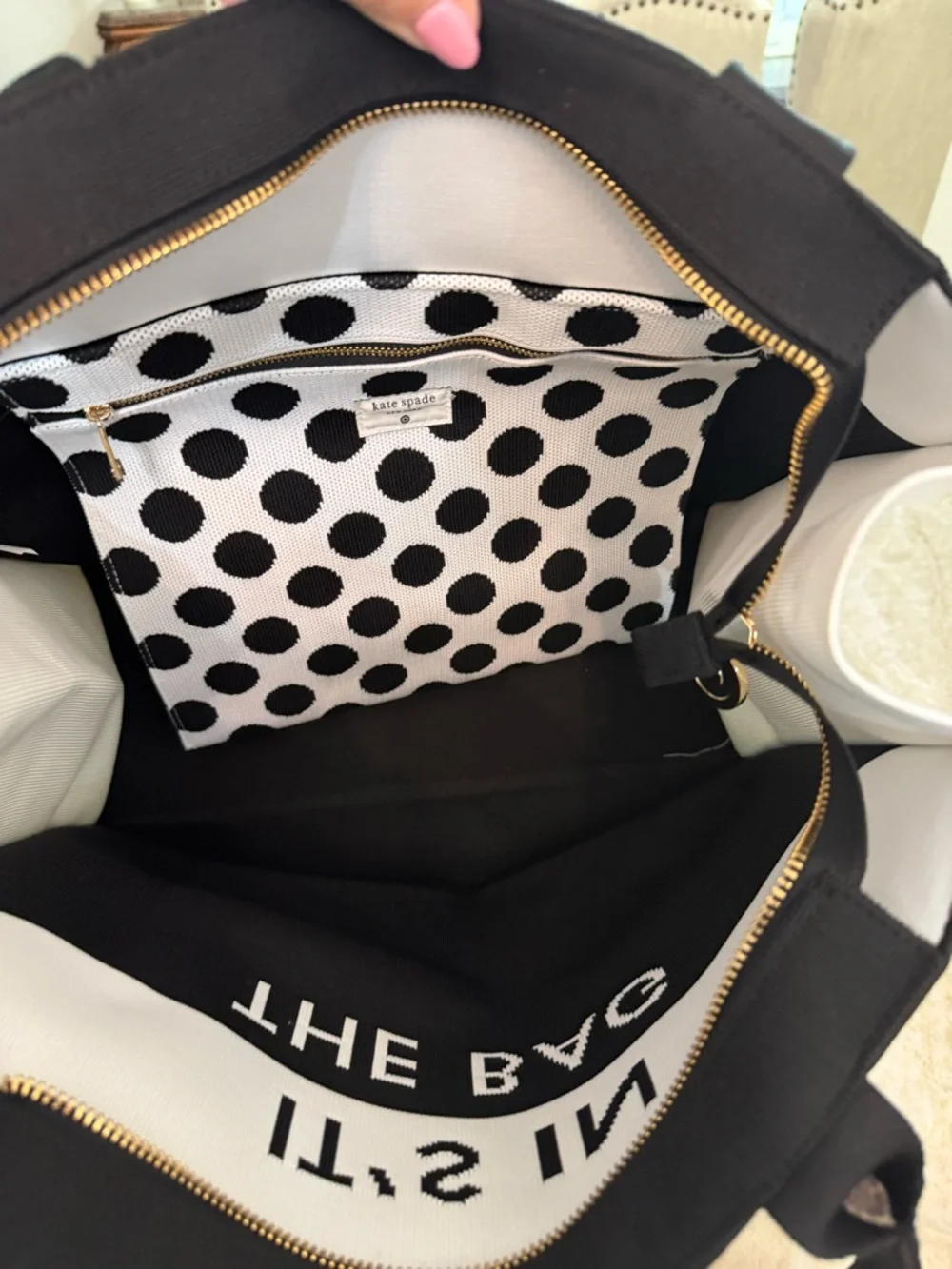 Black & White Statement Tote - 'It's In The Bag'